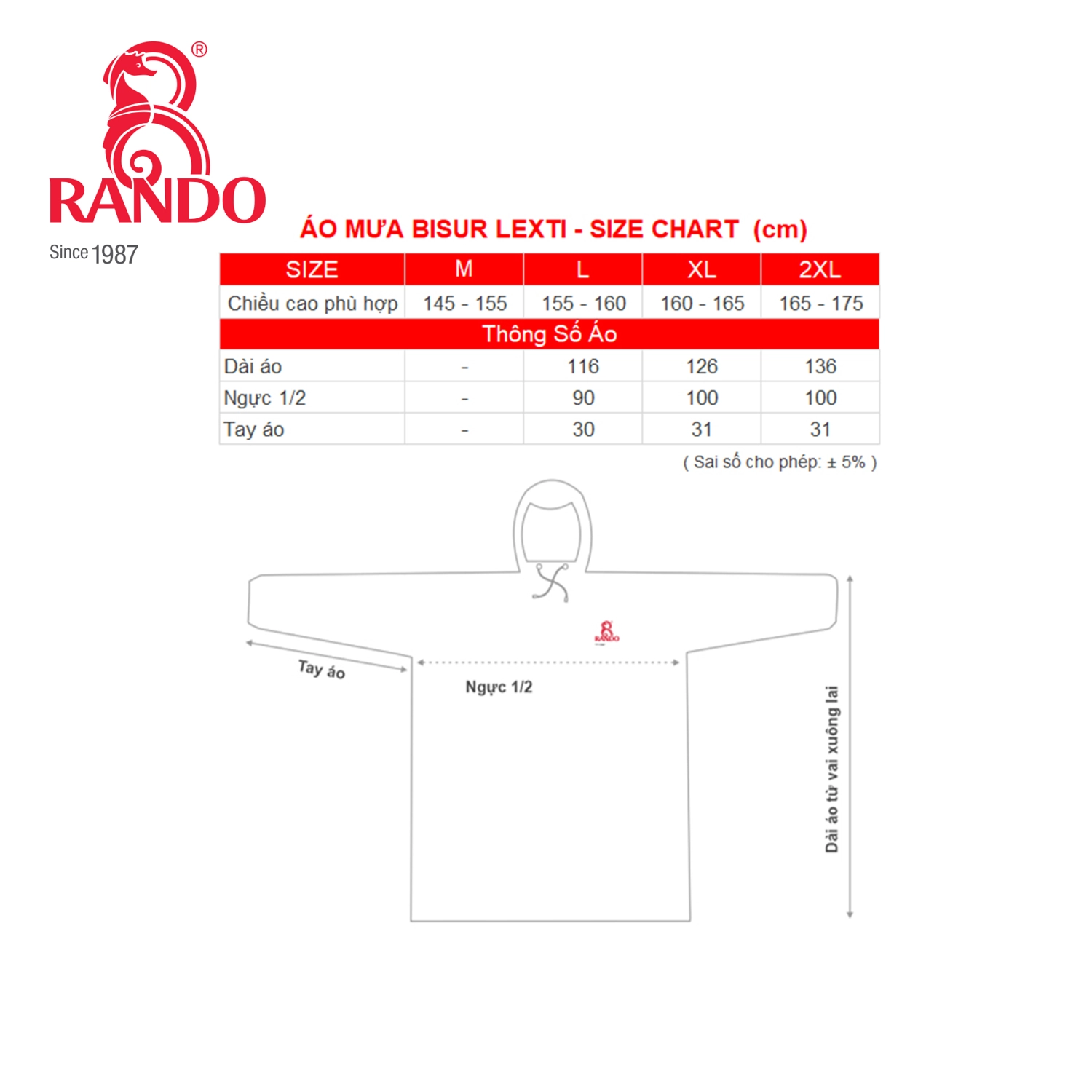 Áo mưa Bisur Lexti RANDO-5