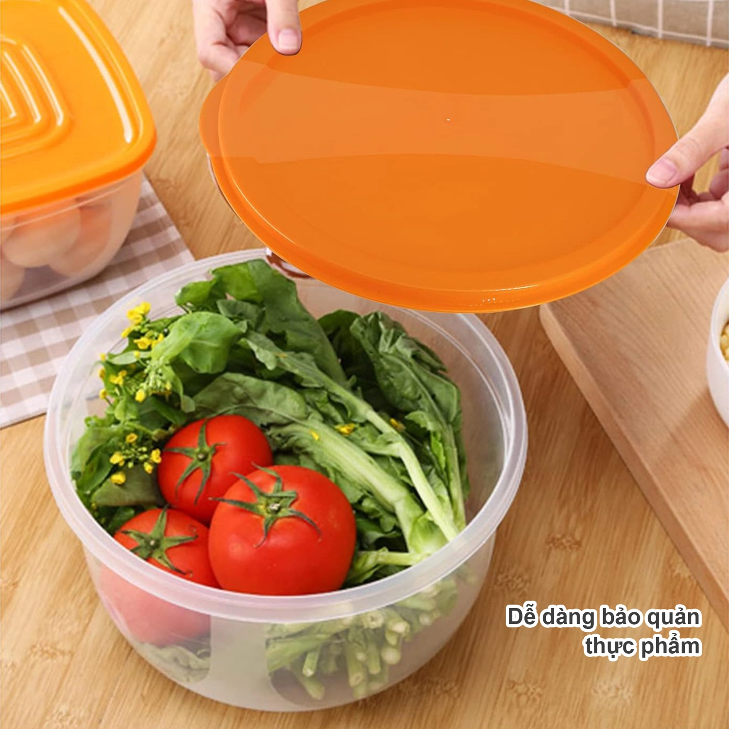 Bộ T&ocirc; Bảo Quản Thực Phẩm 7 M&oacute;n RANDO - Đựng rau củ tr&aacute;i c&acirc;y