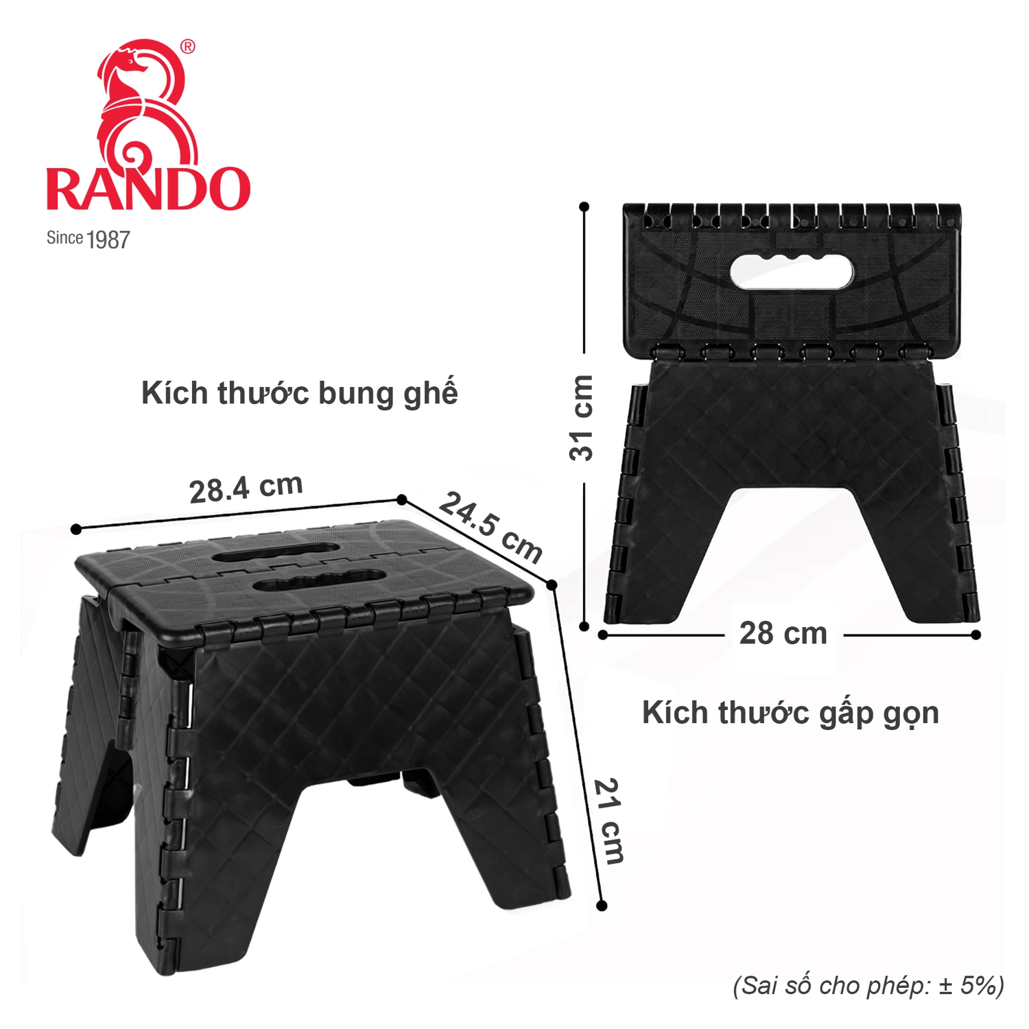 Ghế Xếp Mini RANDO - kích thước nhỏ gọn