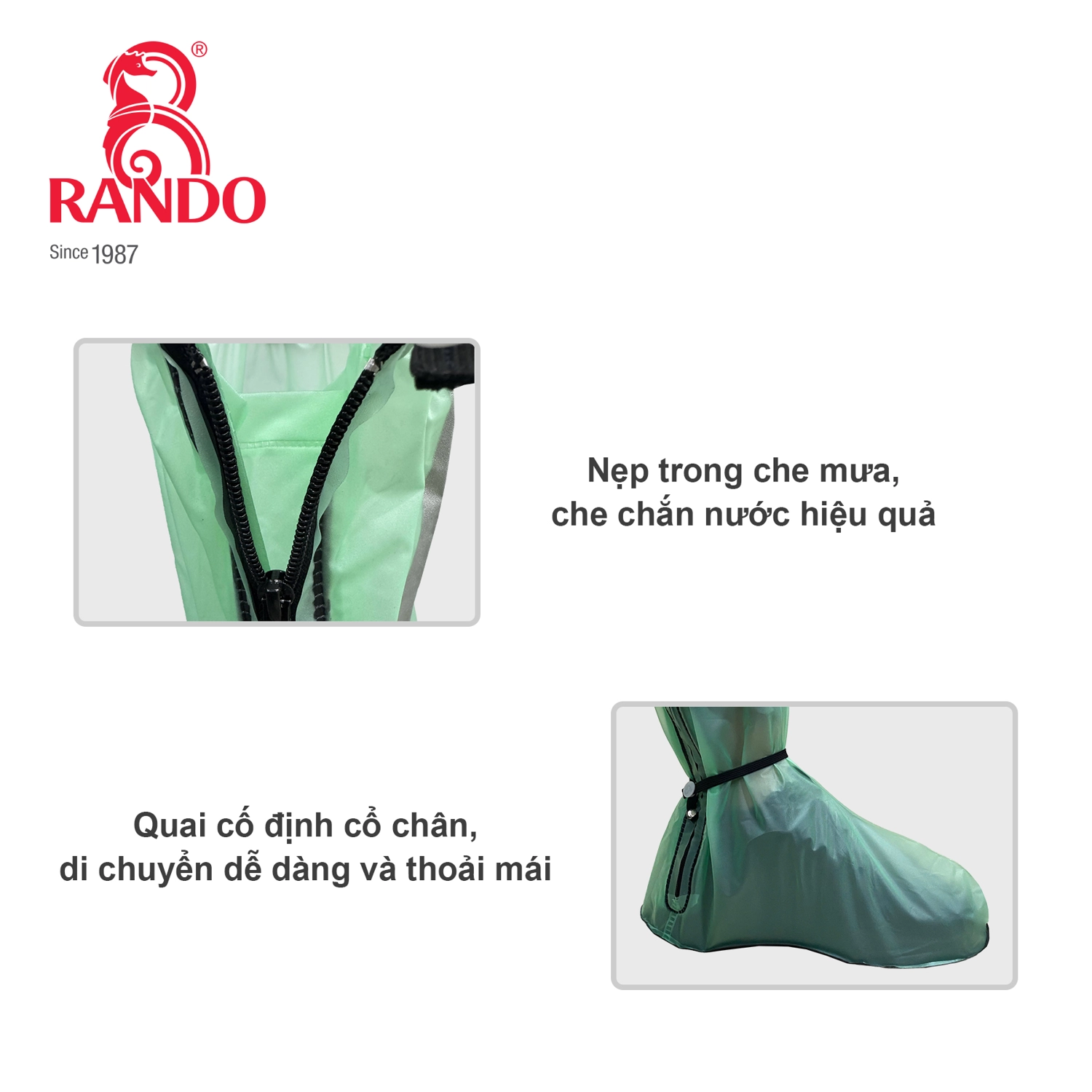 Giày Đi Mưa Trong Màu RANDO - 2