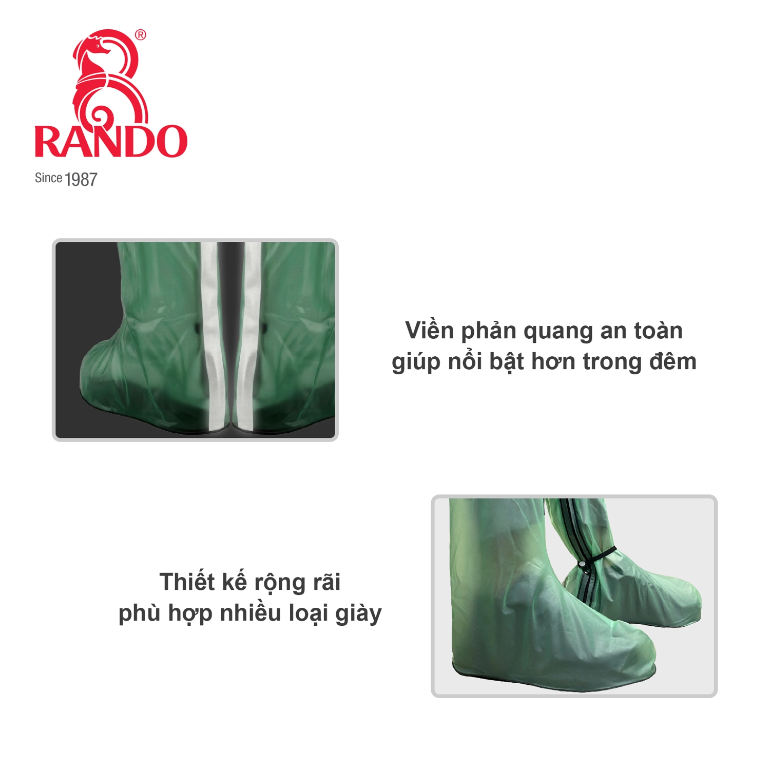 Giày Đi Mưa Trong Màu RANDO - 3