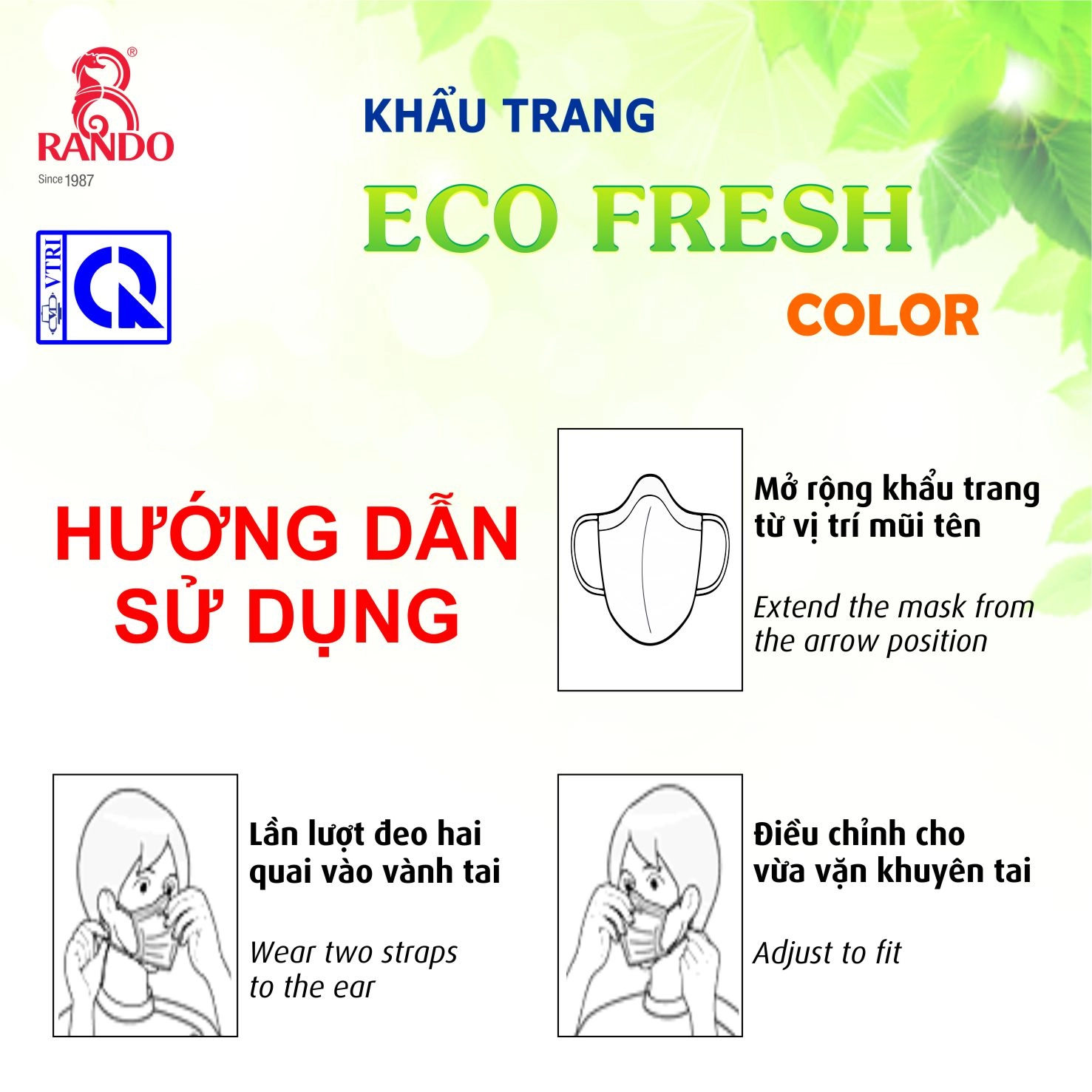 Khau trang ECO Fresh - color - Nguoi lon - RANDO -4