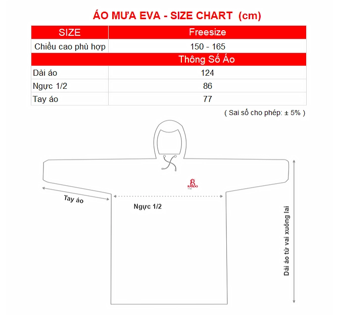 SIZE CHART AO MUA EVA RANDO