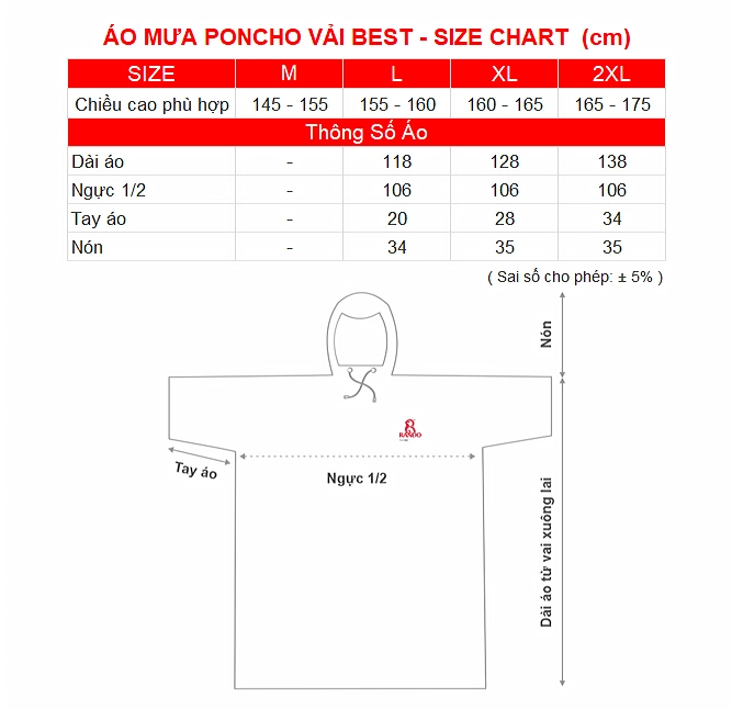 SIZE CHART AO MUA PC VAI BEST RANDO