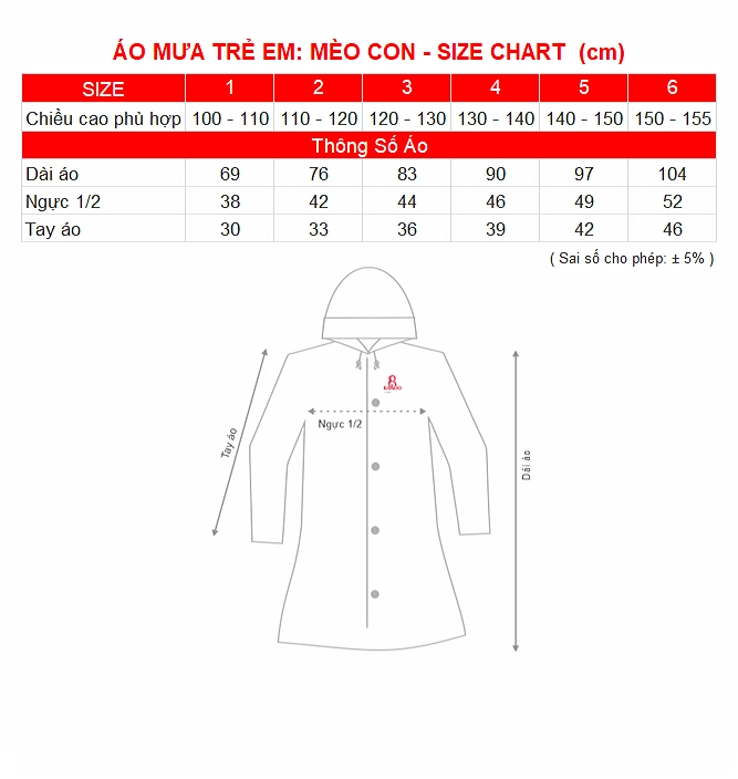 SIZE CHART AO MUA TRE EM MEO CON RANDO