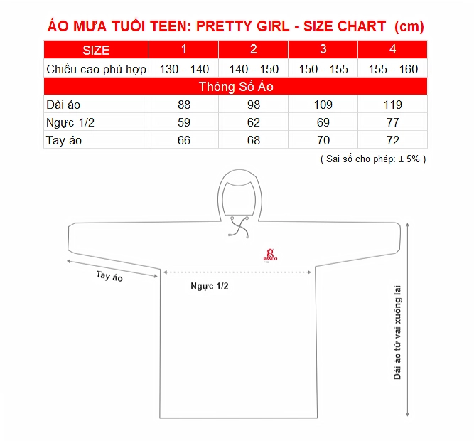 SIZE CHART AO MUA TUOI TEEN PRETTY GIRL RANDO